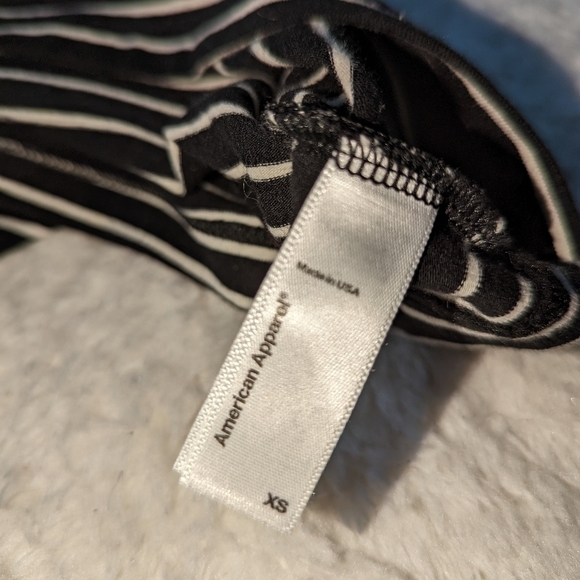 AMERICAN APPAREL striped sleeveless turtleneck tank top xs - Picture 5 of 8